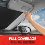 USA Black American Flag Car Windshield Sun Shade, Foldable Car Windshield Sun Shade, Vehicle Sun Shade Windshield, Sunshade for Car Windshield Front Window SUV Truck (Medium 65" x 33") - Black Flag (Medium 65" x 33")