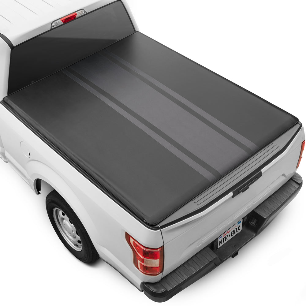 Tonneau Cover for Ford F-150 2015-2025 5.5 ft Bed All-Weather Striped Soft Roll-Up Truck Bed Cover Striped F150 Tonneau Cover - Ford F-150 2015-2025 5.5 ft Bed
