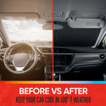 USA Black American Flag Car Windshield Sun Shade, Foldable Car Windshield Sun Shade, Vehicle Sun Shade Windshield, Sunshade for Car Windshield Front Window SUV Truck (Medium 65" x 33") - Black Flag (Medium 65" x 33")