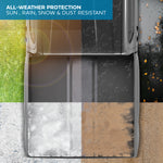 MotorBox Truck Tonneau Cover Racing Stripe on Black Truck Bed Cover for Ford/Chevy/RAM- Custom Fit All Weather Soft Roll