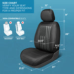 MotorBox American Black Flag Seat Covers for Trucks, Cars, & SUV - Napa Leather US Car Seat Covers American Flag Truck Accessories - Car Seat Cover American Flag Car Accessories Car Seat Protector - Black Flag Vertical