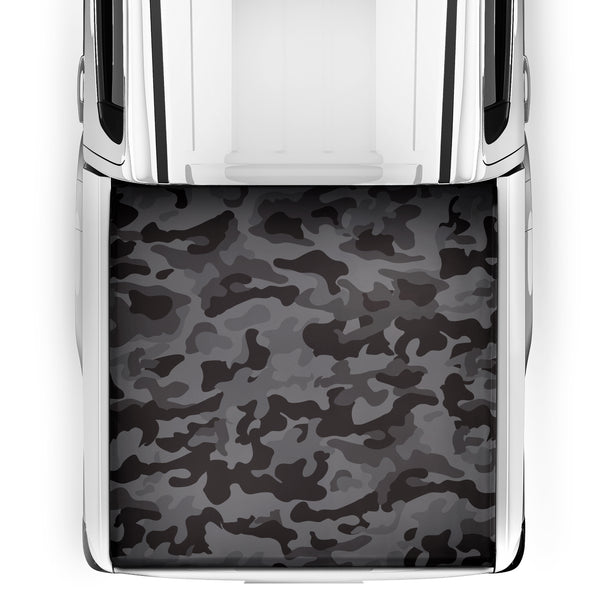 MotorBox Camo Truck Tonneau Cover Urban Camo Black/Gray Truck Bed Cover for Ford/Chevy/RAM - Custom Fit All Weather Soft Roll