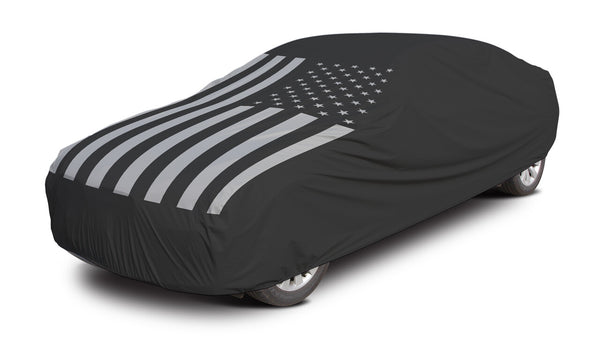 Motor Trend Flag Car Cover All Weather Black Car Cover - Advanced Protection Formula - Waterproof 6-Layer for Outdoor Use, for Sedans Up to 190" L - Up to 190" L