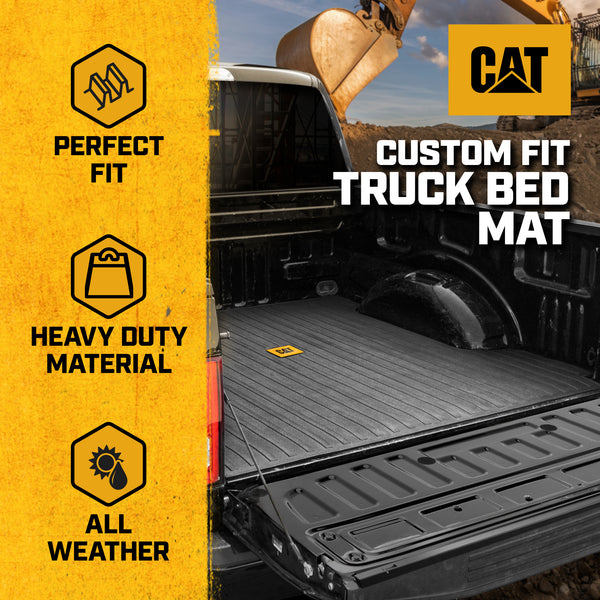Cat Custom Fit Truck Bed Mat for 2010-2018 Chevy Silverado Truck Bed Liner for 5.8 ft Short Bed Pickup All Weather Liner