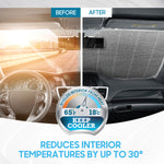 American Flag Car Sunshade for Automotive Windshield Sun Shade Patriotic US Black Flag Jumbo Folding Auto Shade - Black Flag