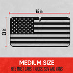USA Black American Flag Car Windshield Sun Shade, Foldable Car Windshield Sun Shade, Vehicle Sun Shade Windshield, Sunshade for Car Windshield Front Window SUV Truck (Medium 65" x 33") - Black Flag (Medium 65" x 33")